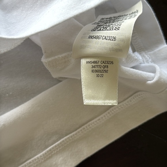 PINK Victoria's Secret Black White Ragland Long Sleeve Cropped Top T-Shirt Sz XL - Picture 10 of 11